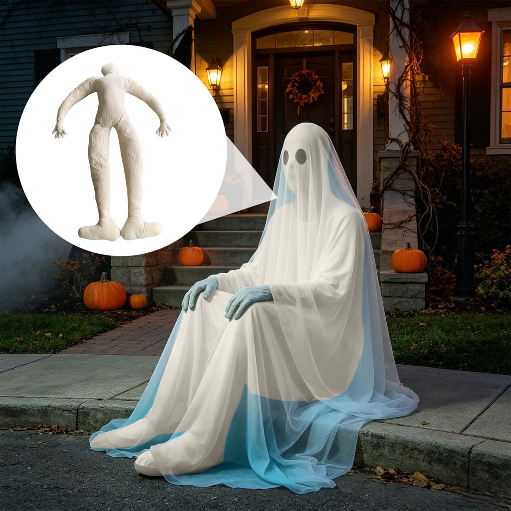 6FT Posable Dummy Mannequin Full Body Bendable Fabric Form Holiday Santa Halloween Decor Prop