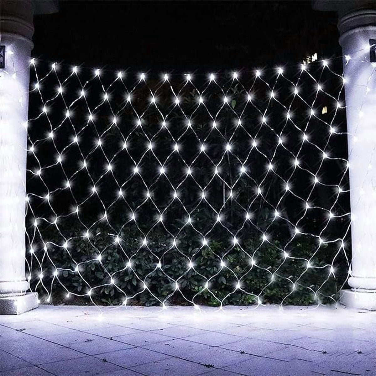 SHANJIA Garden Net Lights Battery Operated, 4mx6m 672LEDMesh Fairy String Lights Fairy Net Lights 8 Modes Waterproof Net Mesh String Lights for Garden Balcony Decor