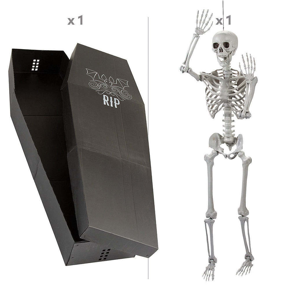 5' Skeleton & Coffin Decorating Kit - 2 Pc