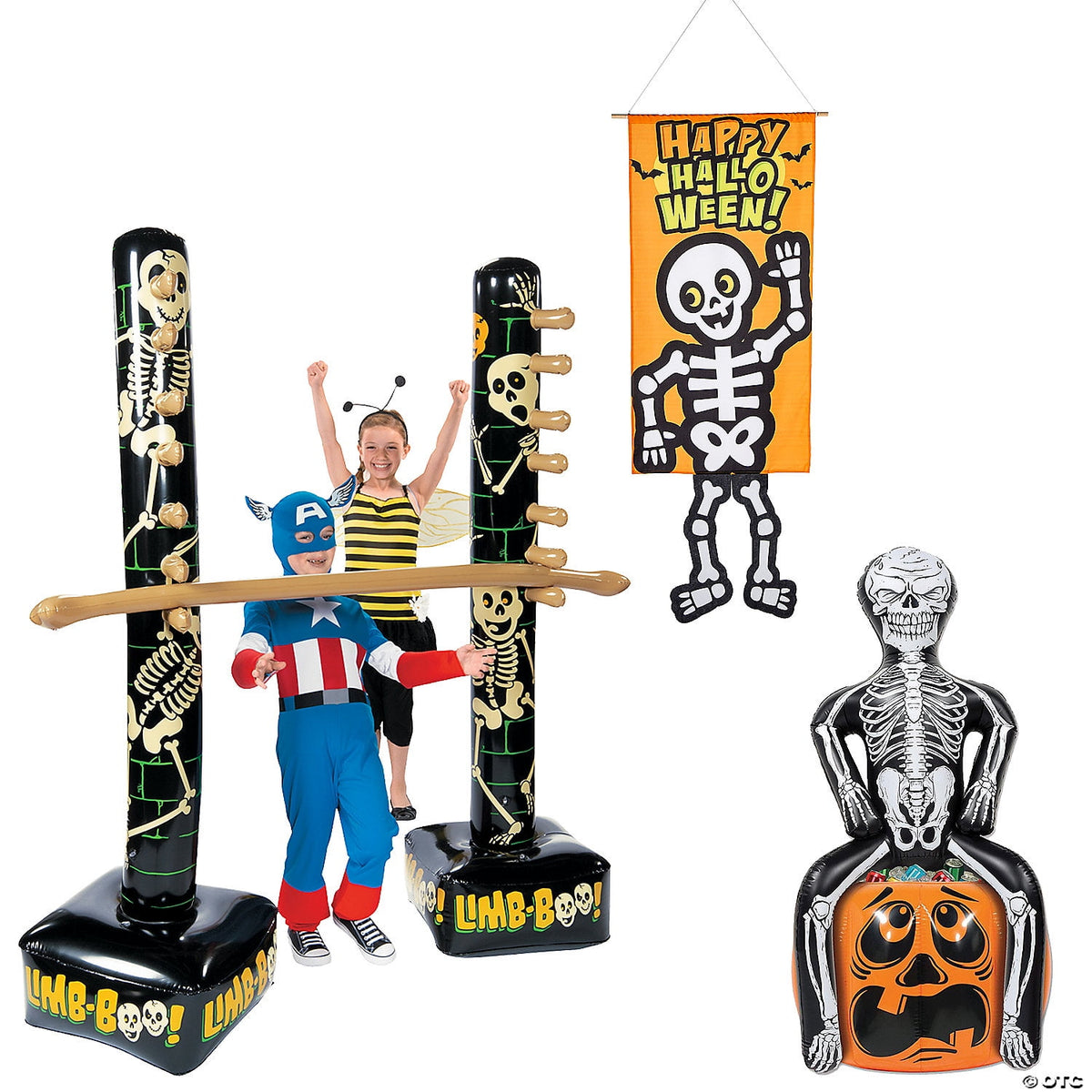 6 Pieces Halloween Party Skeleton Games & Decorations Kit