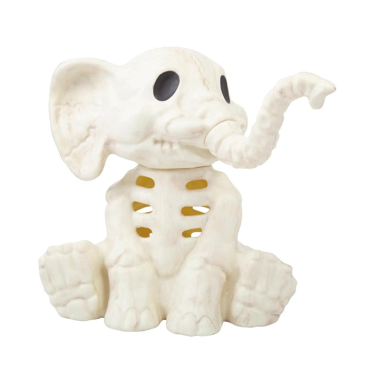 18 1/2" Sitting Elephant Skeleton Halloween Decoration - Off-White