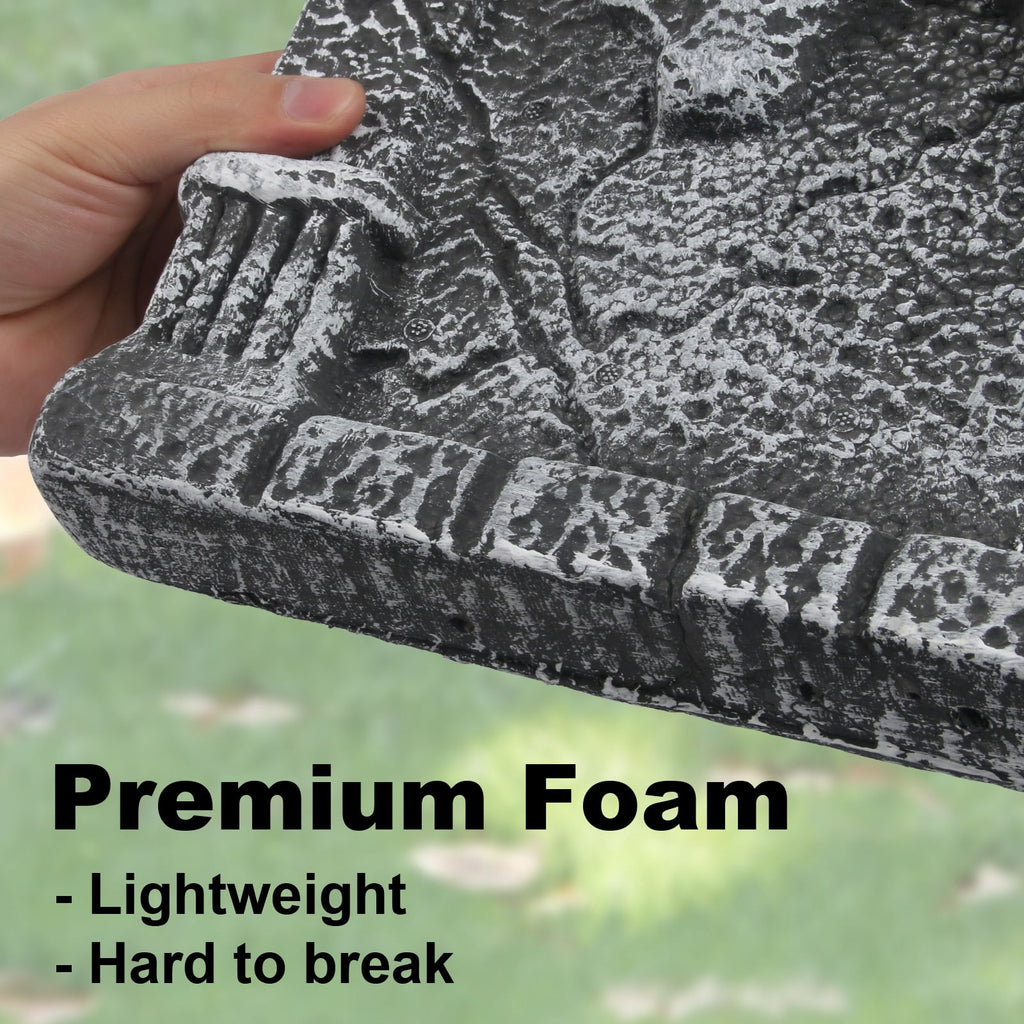 Halloween Foam RIP Graveyard Tombstones, 7Pack(3 x L-Size + 4 x XL-Size) Foam Tombstone for Halloween Party Outdoor Decorations