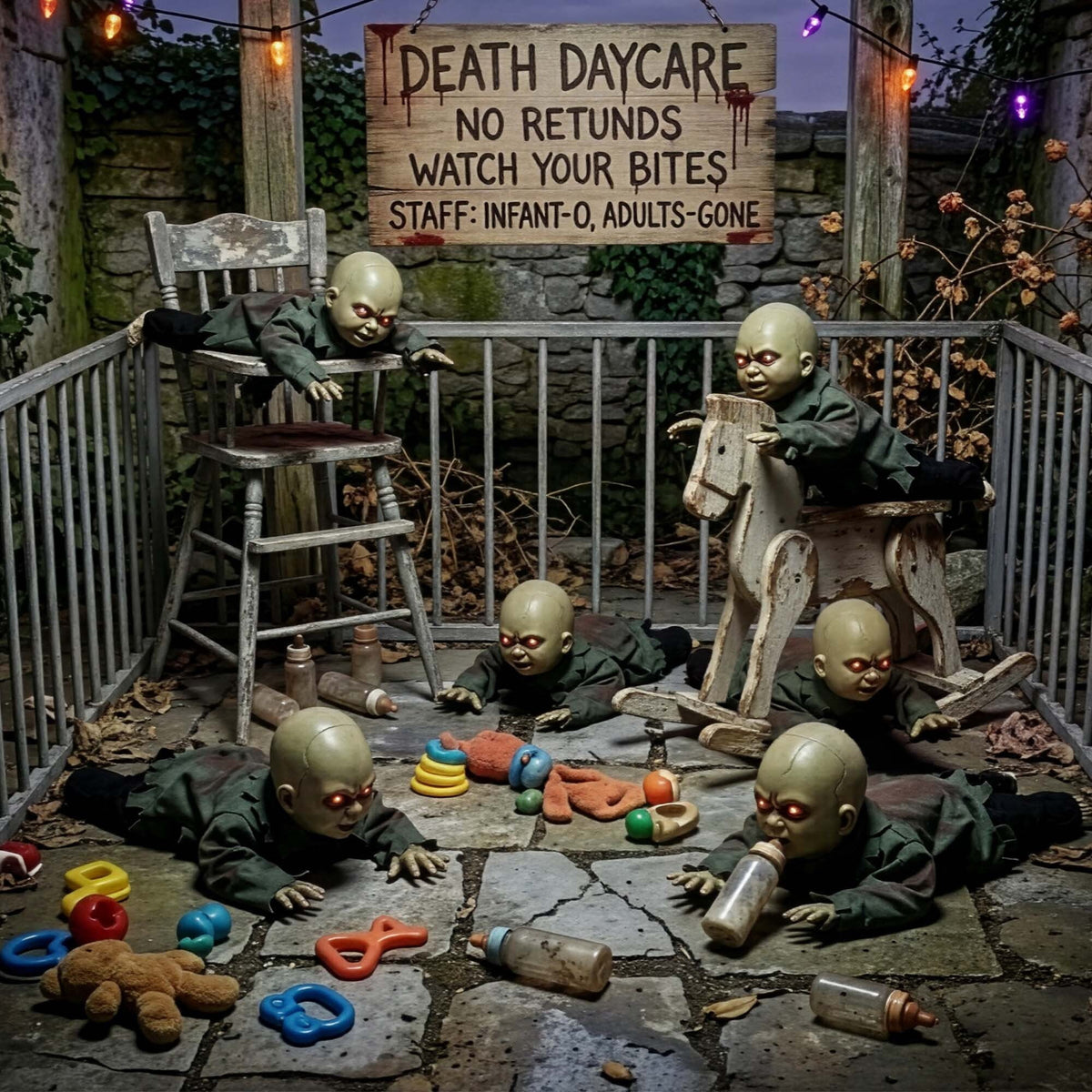 Yescom 15" Animated Halloween Tombstone & Half Skeleton with 8" Crawling Baby Zombie 2026