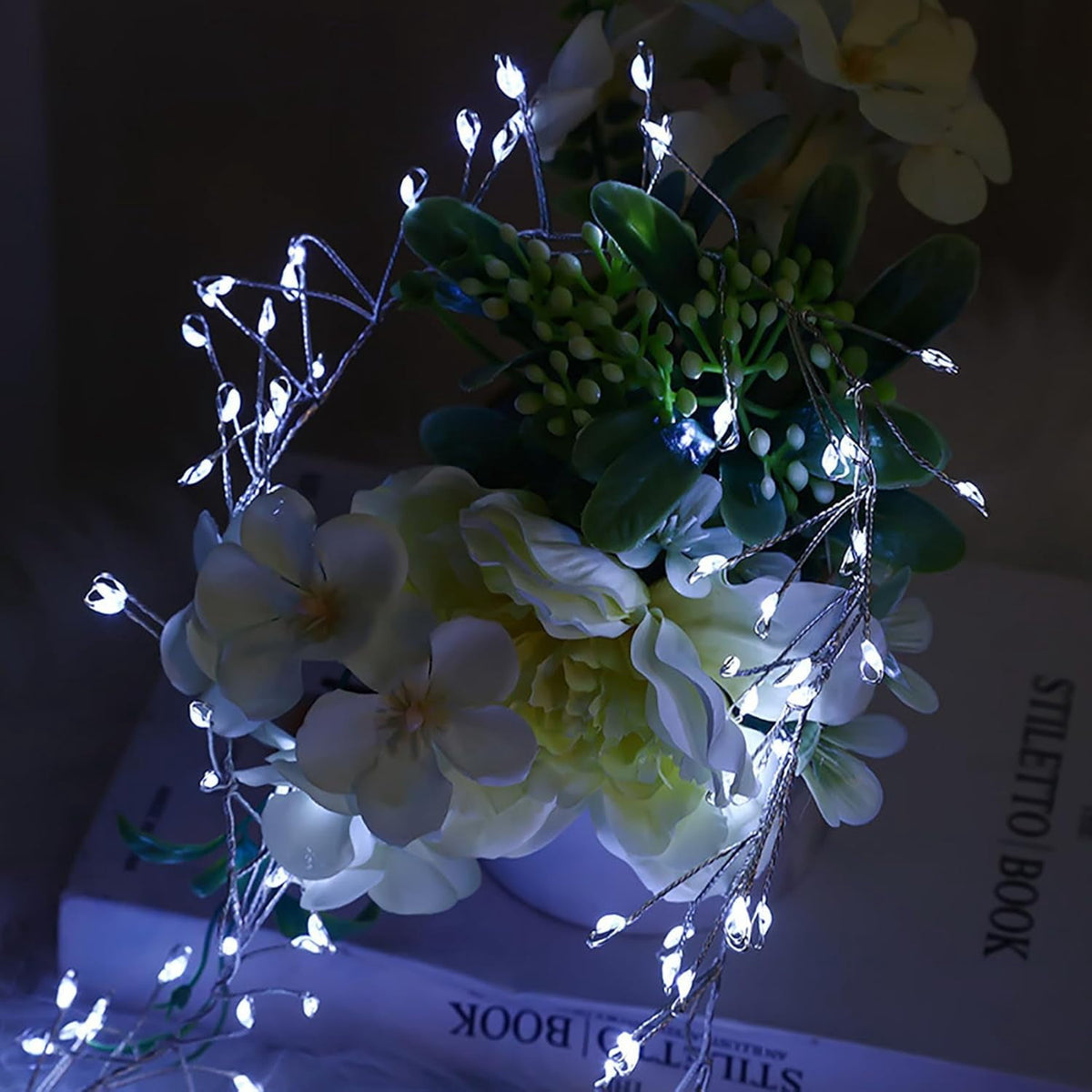 Fairy Lights with Remote,27M 900LED Plug-in Powered Waterproof Starry Cluster Lights, Copper Wire Firecracker String Light for Christmas Tree