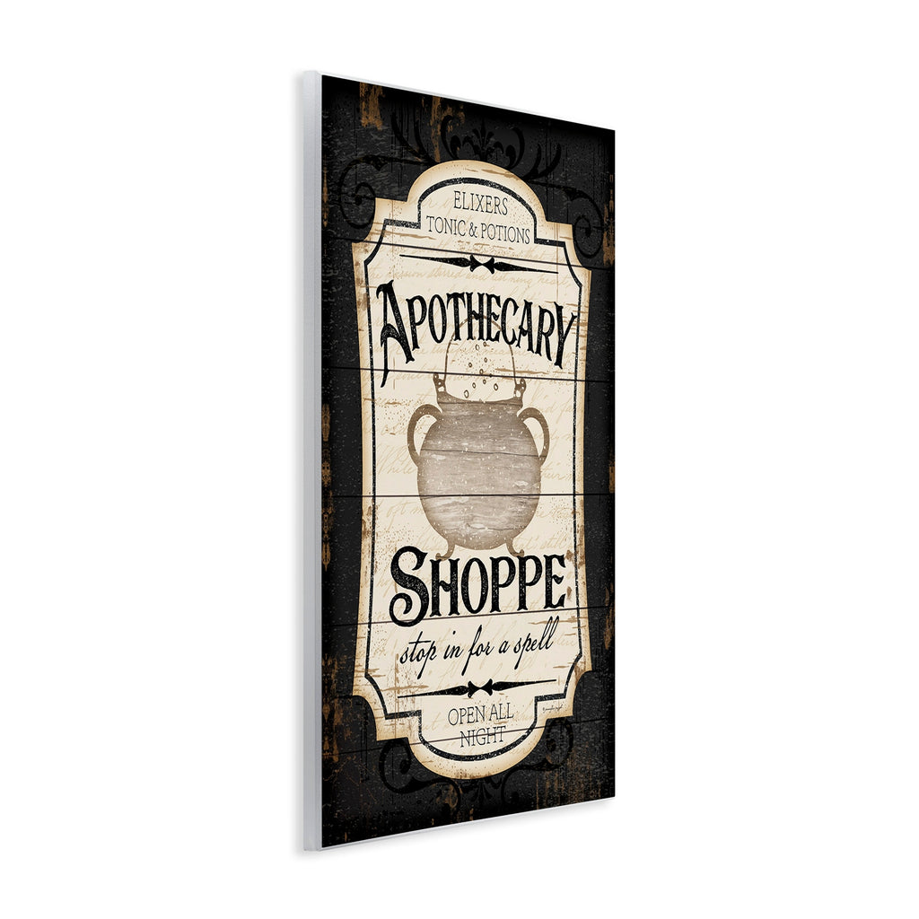 Stupell Industries Apothecary Shoppe Spooky Halloween Sign Witch Potion Cauldron, 30 x 40, Design by Jennifer Pugh