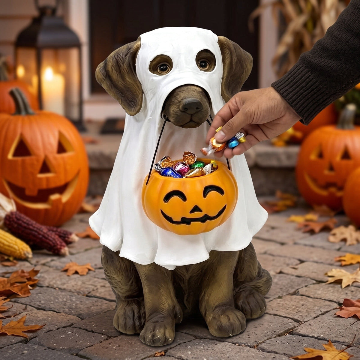 Clearance Halloween Giant Ground Breaking Skeleton Decor with LED Light-Up Moving Eyes, Scary Skull Stakes for Garden Lawn Holiday Party Decor