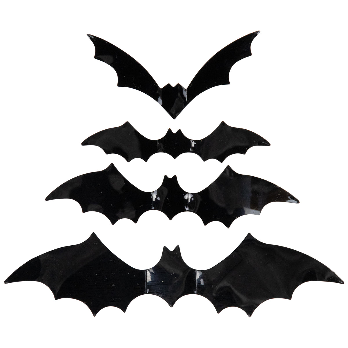 Northlight Lighted Halloween Twig Wreath with Bats - Warm White LED Lights - 22" - Black