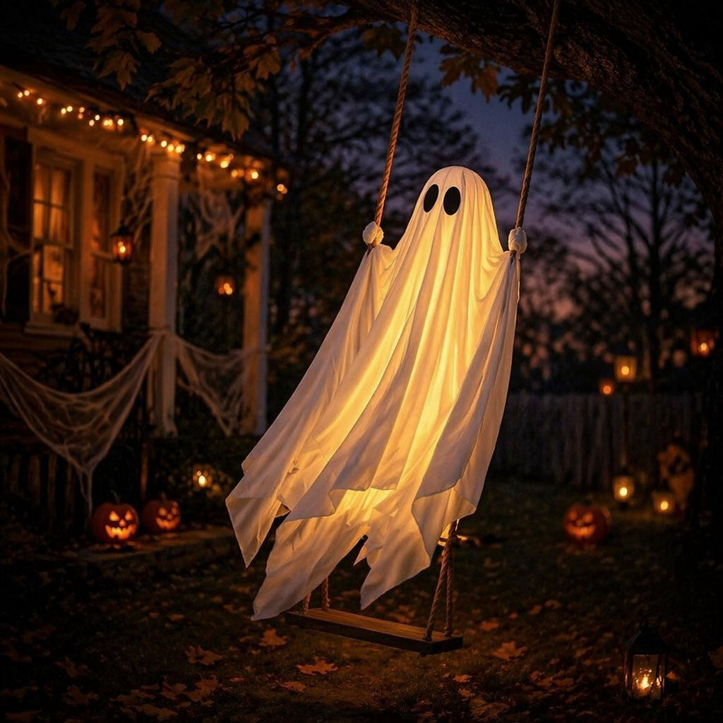Halloween Decorations 3PC Light Up Ghost Spooky Ghost Decor with Remote for Porch Home Indoor Outdoor Garden Yard Lawn Party Decor
