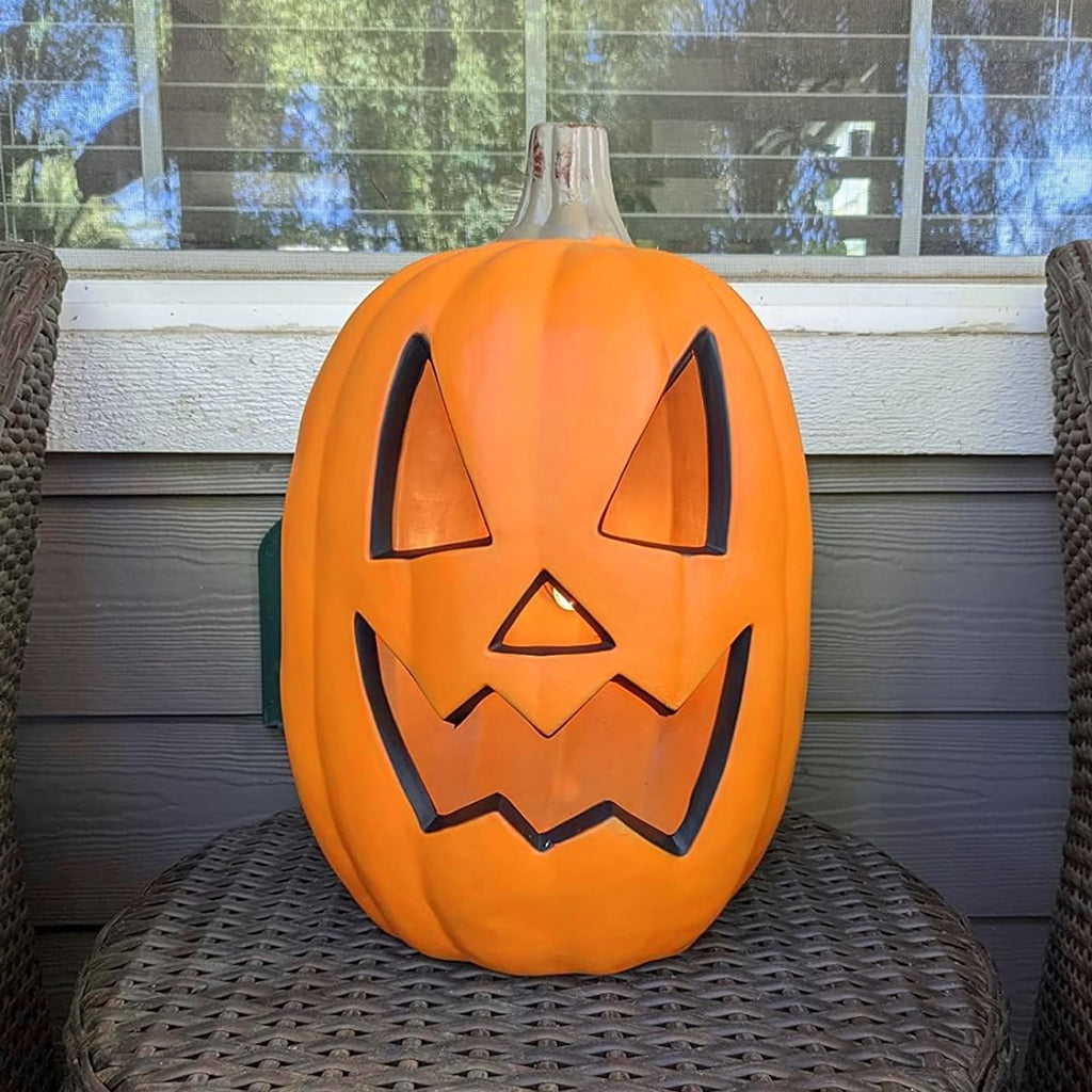 4Pack LED Lighted Jack O Lantern Indoor Outdoor Halloween Large Pumpkin Lantern Decoration