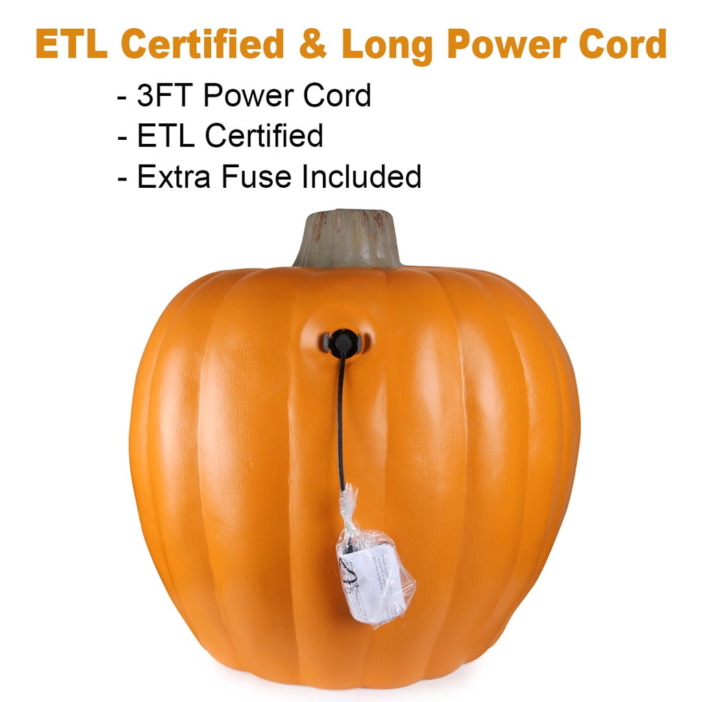 4Pack LED Lighted Jack O Lantern Indoor Outdoor Halloween Large Pumpkin Lantern Decoration