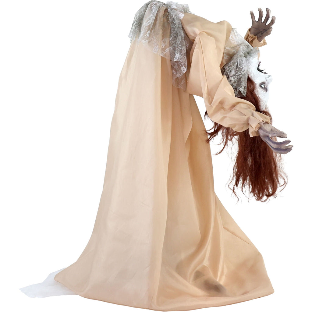 Haunted Hill Farm 4.3 ft Touch-Activated Animated Spectre on Tomb Halloween Accessory, HHRPRTOMB-1FLSA