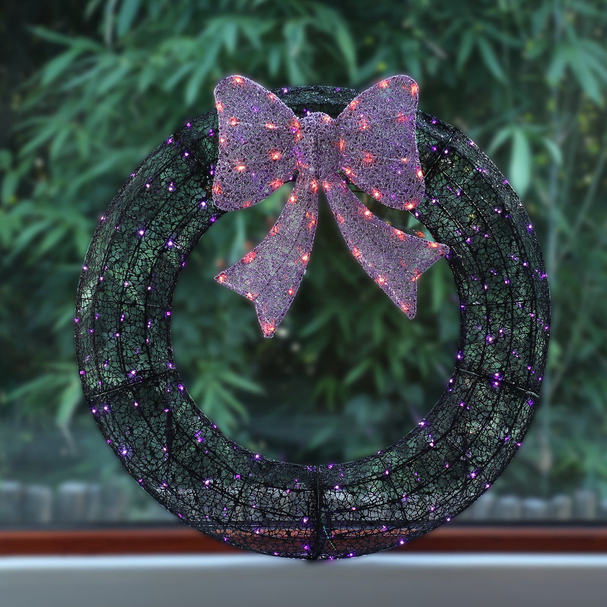 Ktaxon 36in Christmas Wreath Christmas Decoration Lighted Holiday Decor 175 Lights LED,Green