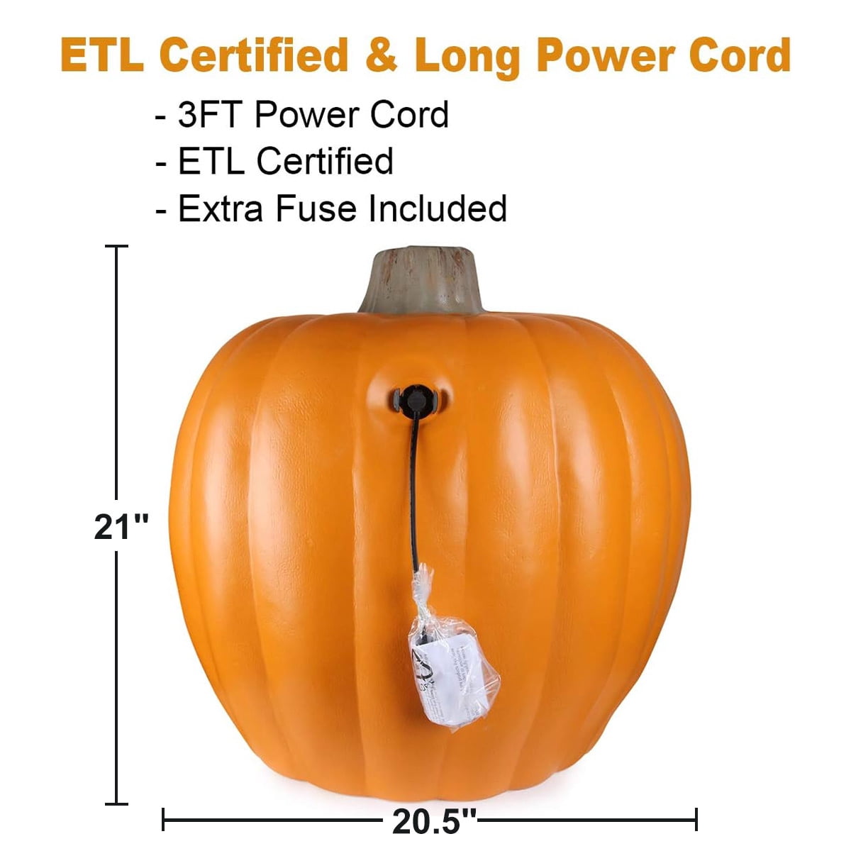 DUNCHATY LED Halloween Pumpkin Lights Set of 2, LED Pumpkin Decorations, Halloween Decor for Outdoor, Garden & Window (20"+21")