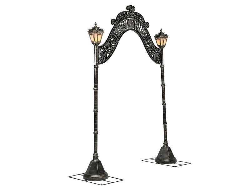 Seasonal Visions 8 ft Halloween Manor Archway Prop - Gray