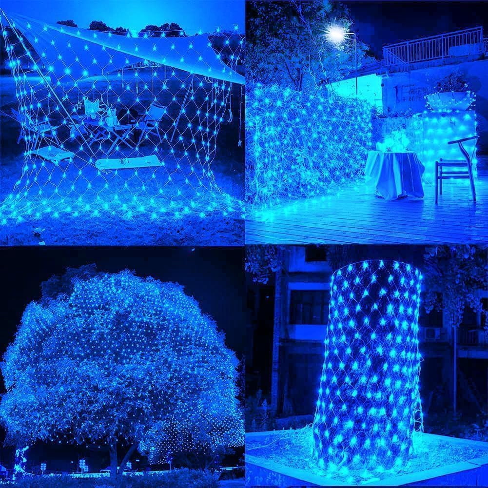 Garden Net Lights, Battery Operated 672 LED Waterproof Net Mesh Lights with 8 Modes, 6x4M Fairy String Lights for Outdoor Indoor Christmas Tree, Bush, Backyard, Garden, Party Décor