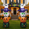 8.2FT Halloween Inflatable Pumpkin Archway with Built-in LED Lights Waterproof Polyester Blow Up Yard Decoration for Garden Party Walkway