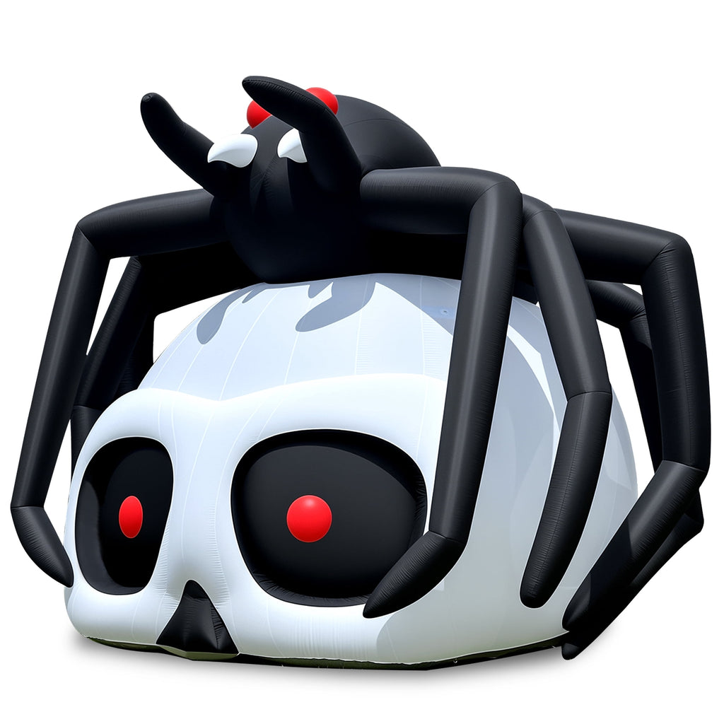 Wellcomer 20ft Giant Inflatable Spider-Skull with Blower - Halloween Outdoor Decor