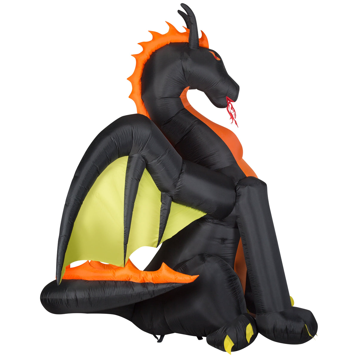 Airblown Inflatables 9FT Tall Animated Halloween Inflatable Dragon with Jack o' Lantern Pumpkin