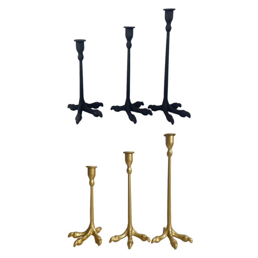 KCAHPAN Antique Inspireds Metal Claws Candle Holder Stand for Tapers Candle for Halloweens