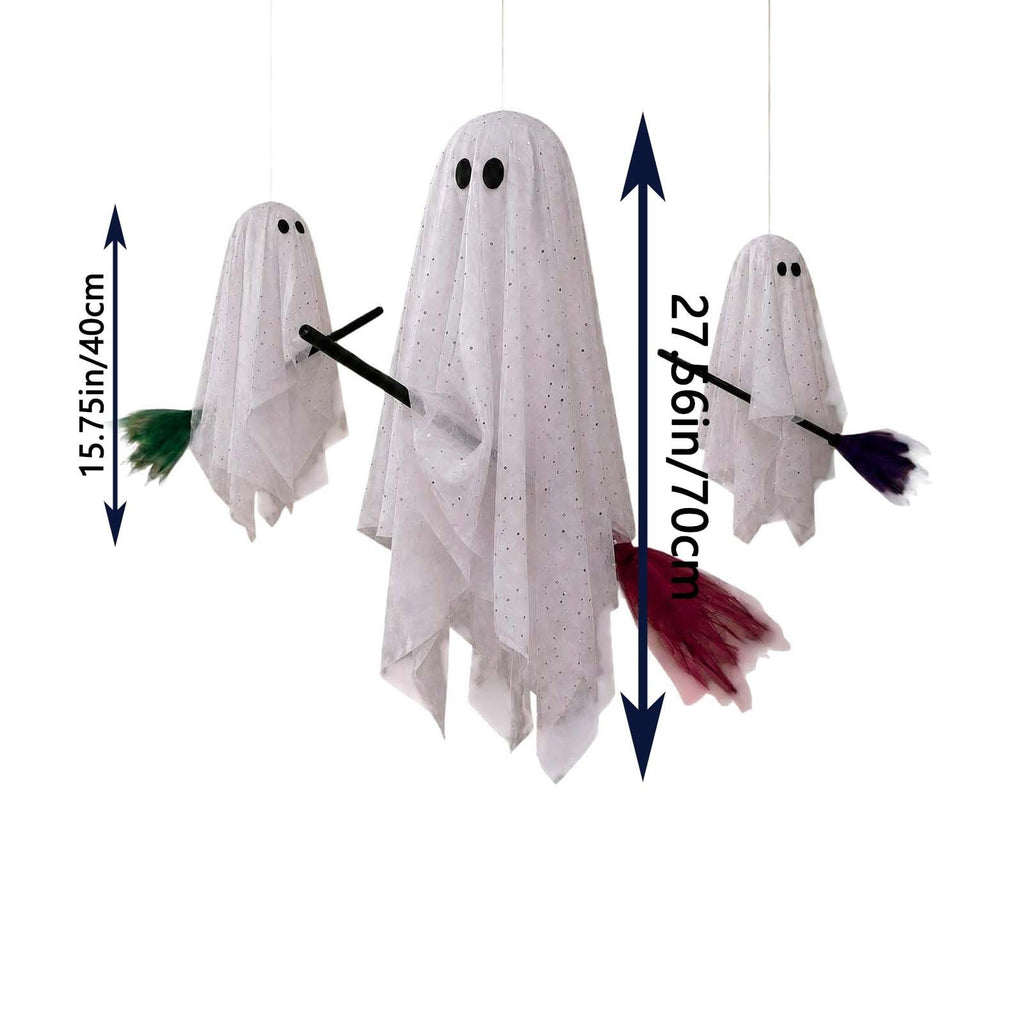 Halloween Decorations 3PC Light Up Ghost Spooky Ghost Decor with Remote for Porch Home Indoor Outdoor Garden Yard Lawn Party Decor