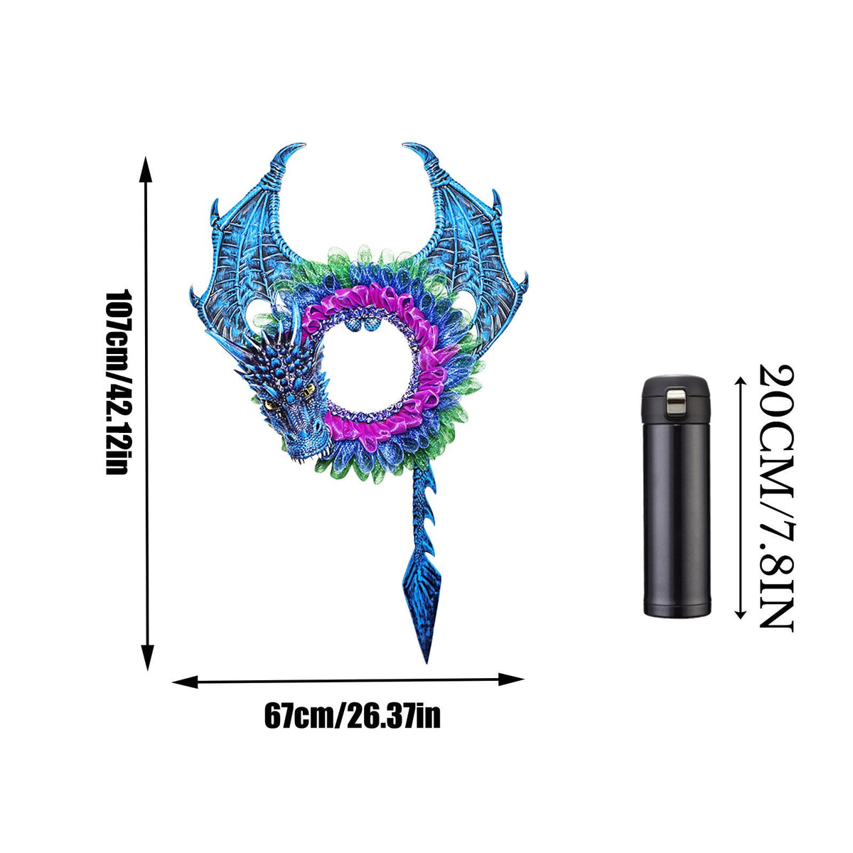 Aximioll Halloween Blue Wreath, Artificial Layered Floral, Halloween Wreath for Front Door, Entryway and Mantel