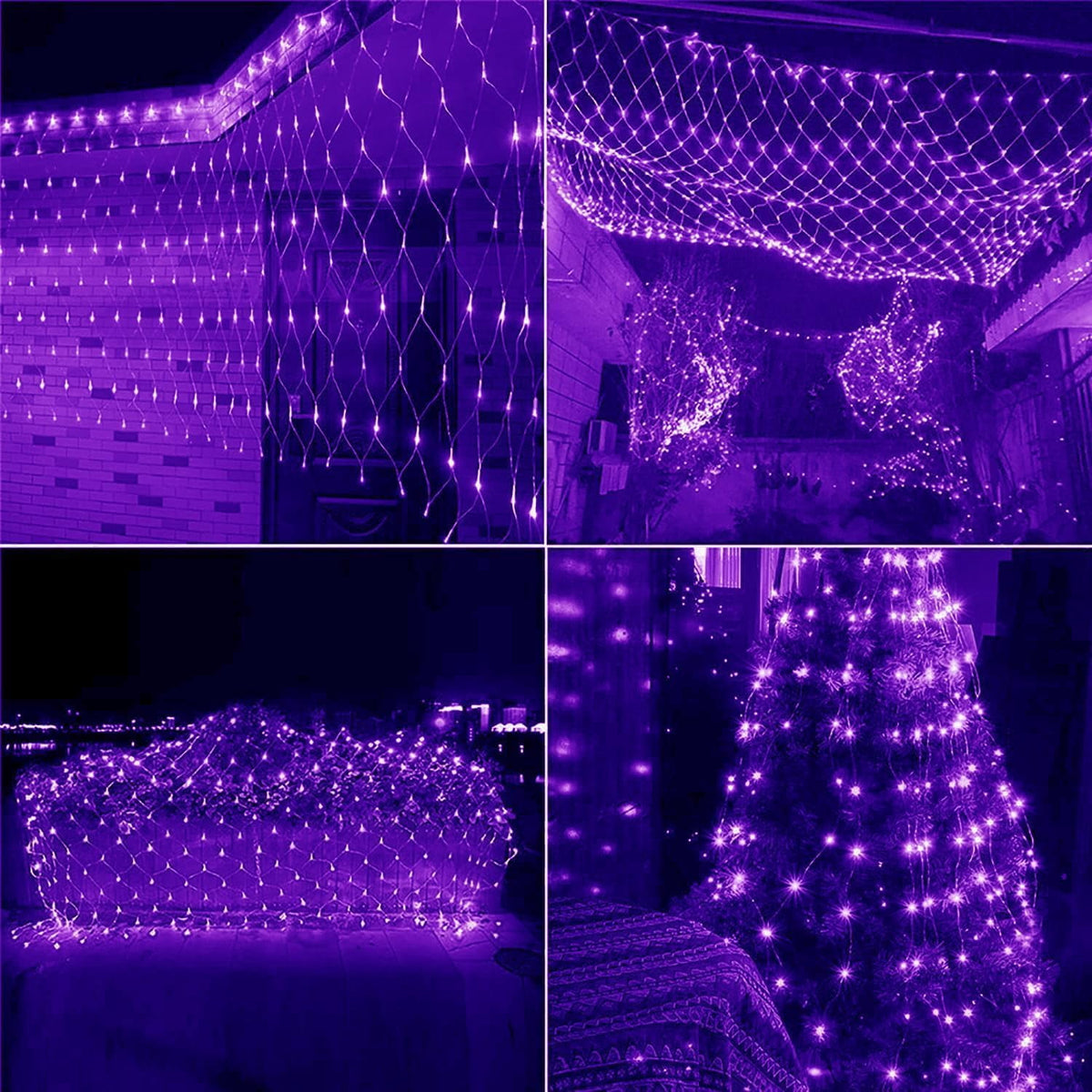 Garden Net Lights, Battery Operated 672 LED Waterproof Net Mesh Lights with 8 Modes, 6x4M Fairy String Lights for Outdoor Indoor Christmas Tree, Bush, Backyard, Garden, Party Décor