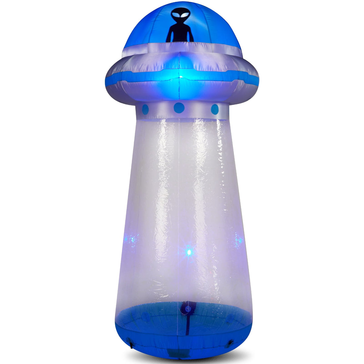 8.8 FT Halloween Inflatable UFO Yard Decoration with LED Lights Stand Inside Blow Up Decor