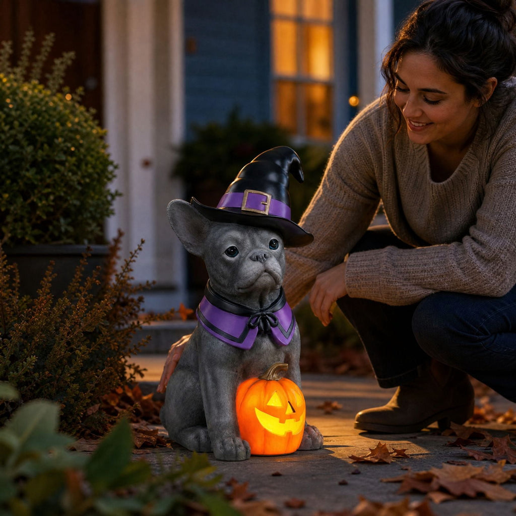 Clearance Halloween Giant Ground Breaking Skeleton Decor with LED Light-Up Moving Eyes, Scary Skull Stakes for Garden Lawn Holiday Party Decor