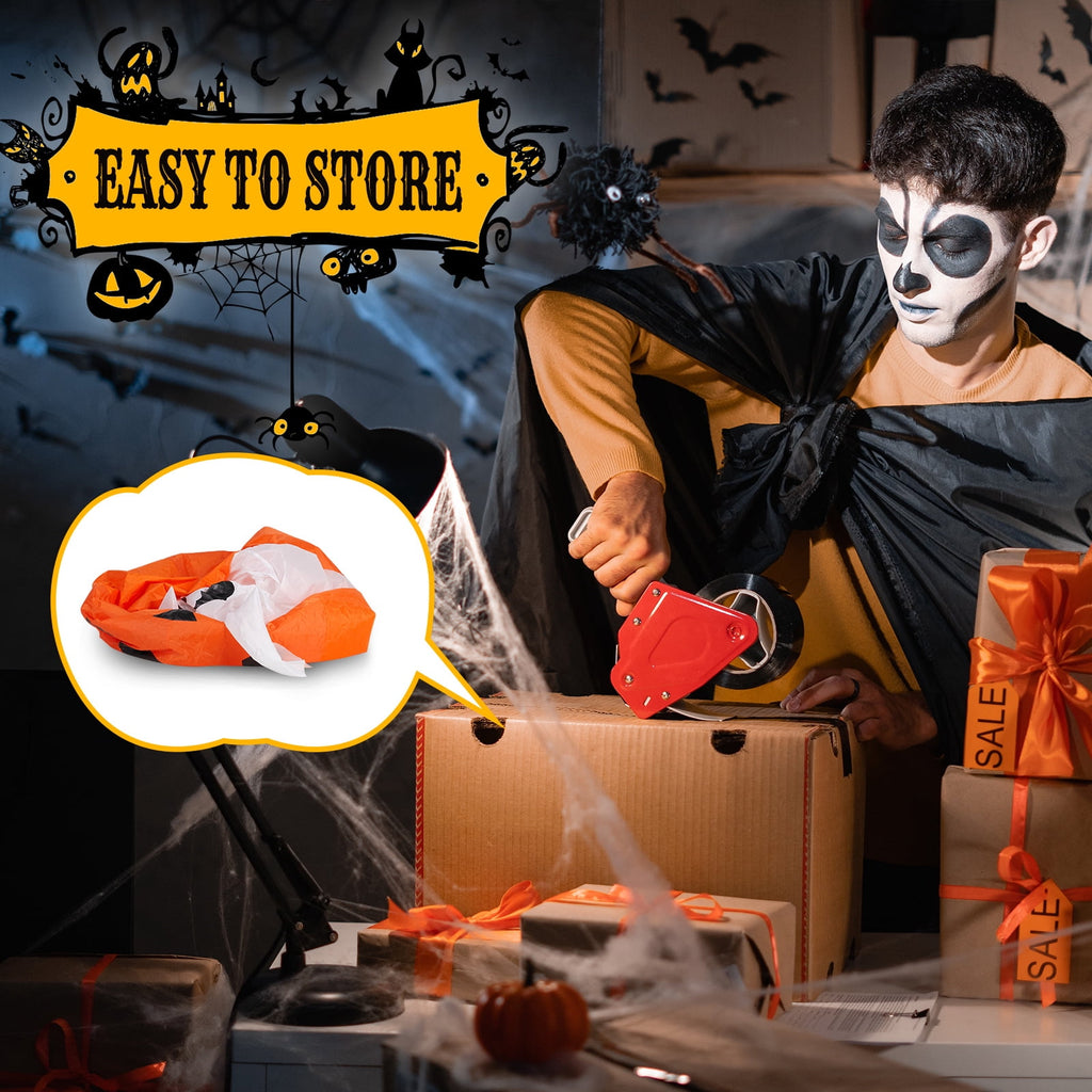 5.9ft Halloween Inflatable Pumpkin Ghost with LED Lights Scary Blow Up Yard Decor 1 Pack Set