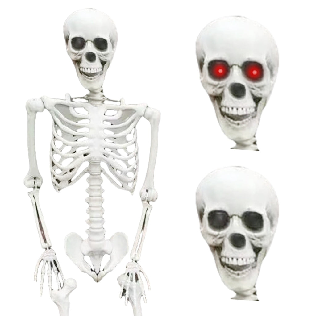 Skull Ornament，Skeleton Prop With Flashing Lights And Ghostly Sound Terrifying Standing Skeleton Skeleton With 165 Cm