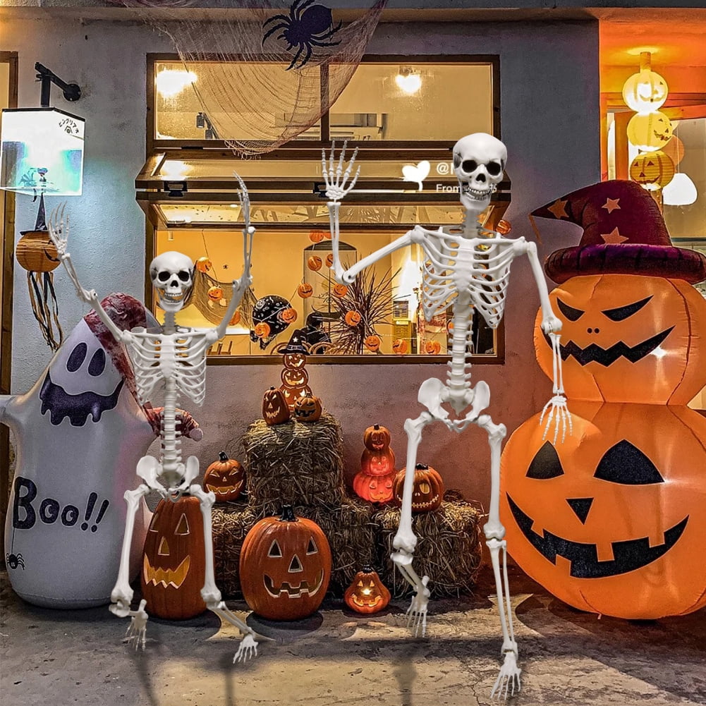5.9FT Poseable Skeleton, Full Size Human Skeleton with Movable Joints for Halloween