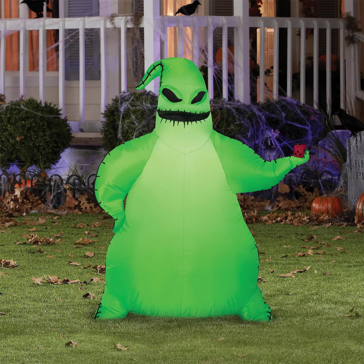 Gemmy Inflatable Green Oogie Boogie LED Lighted Yard Decoration - 42 in