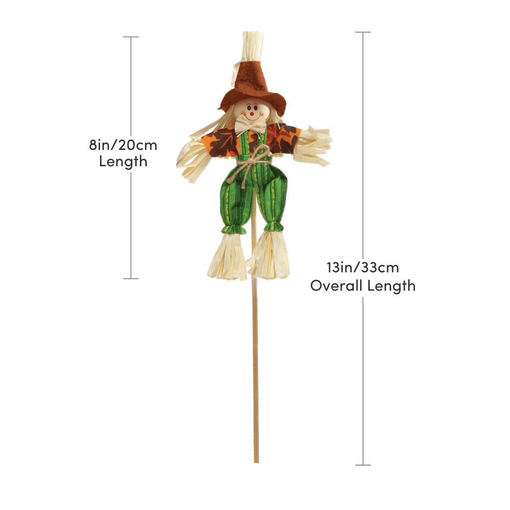 Mini Scarecrow Decorations for Halloween or Thanksgiving - Assorted Bulk Case of 60 - 13"OAL