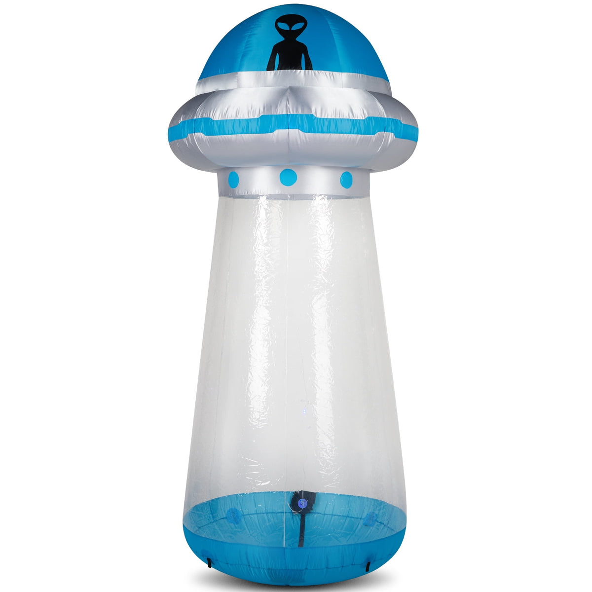 8.8 FT Halloween Inflatable UFO Yard Decoration with LED Lights Stand Inside Blow Up Decor