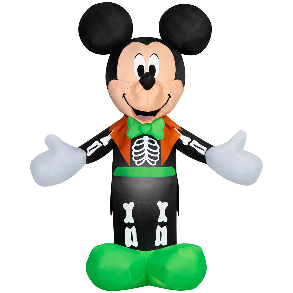 Halloween Airblown Yard Inflatables Mickey in Skeleton Tux 44.09 in x 27.55 in x 59.84 in 3.13 lb