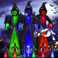 Areker 12ft Halloween Inflatable Grim Reaper, 7 Modes 3D Flame Lights Spooky Blow up Yard Decor, Waterproof & Easy Setup Halloween Ghost for Garden Patio Lawn