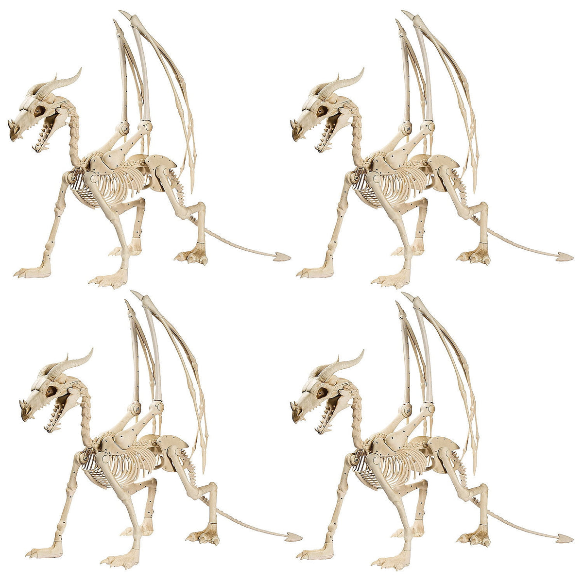 Bulk Halloween Dragon Skeletons - 4 Pc