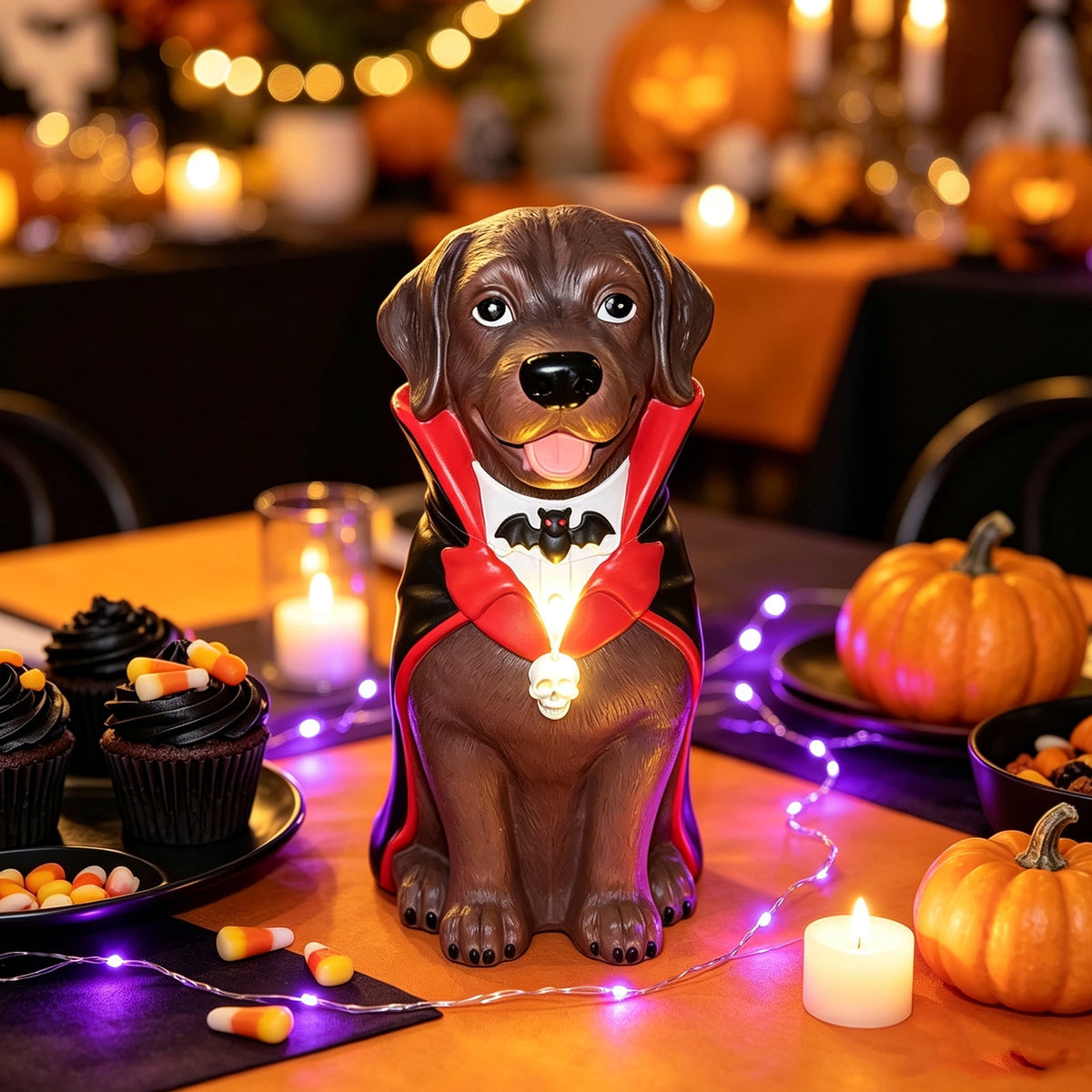 Clearance Halloween Giant Ground Breaking Skeleton Decor with LED Light-Up Moving Eyes, Scary Skull Stakes for Garden Lawn Holiday Party Decor