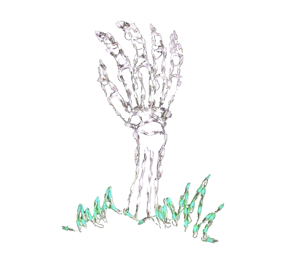 Commercial Grade Halloween LED Wire Framed Skeleton Hand Decoration