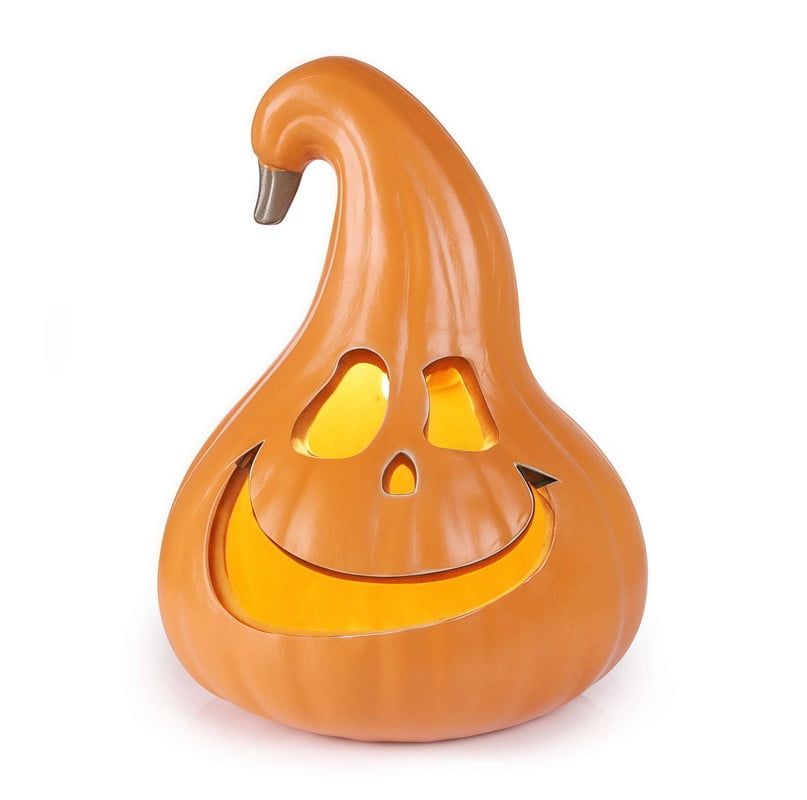 DUNCHATY 21" LED Pumpkin Light, Extra Large Angry Jack O' Lantern Halloween Decor for Outdoor Yard - Furious Face