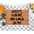 Doormat Ghosts, Goblins, And Ganja OH MY! Halloween Welcome Mat Hall (36" x 60") #5489