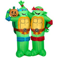 Gemmy 6 ft Teenage Mutant Ninja Turtles Leonardo and Raphael Halloween Inflatable with Jack-O-Lantern, Lighted Indoor Outdoor Yard Decoration