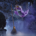 Halloween Decorations 6Ft Halloween Flying Witch Outdoor Hovering Witch Holding Sweeper Props Animated Hovering Witch Home Halloween Decoration Sculptures & Statues 2026