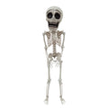 Halloween Full Body Plastic Skeleton Figurine 105cm, Posable Joints Skull Statue with Big Eyes for Spooky Graveyard Haunted House Decor, Halloween Party Prop
