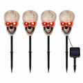 Halloween Lawn Decor, Solar Powered Glowing Skeleton Stake Lights For Bar Window Household Ornaments