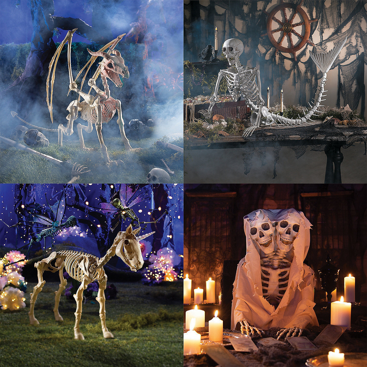 Halloween Mythical Skeleton Decorating Kit, Home Decor, Halloween, 4 Pieces
