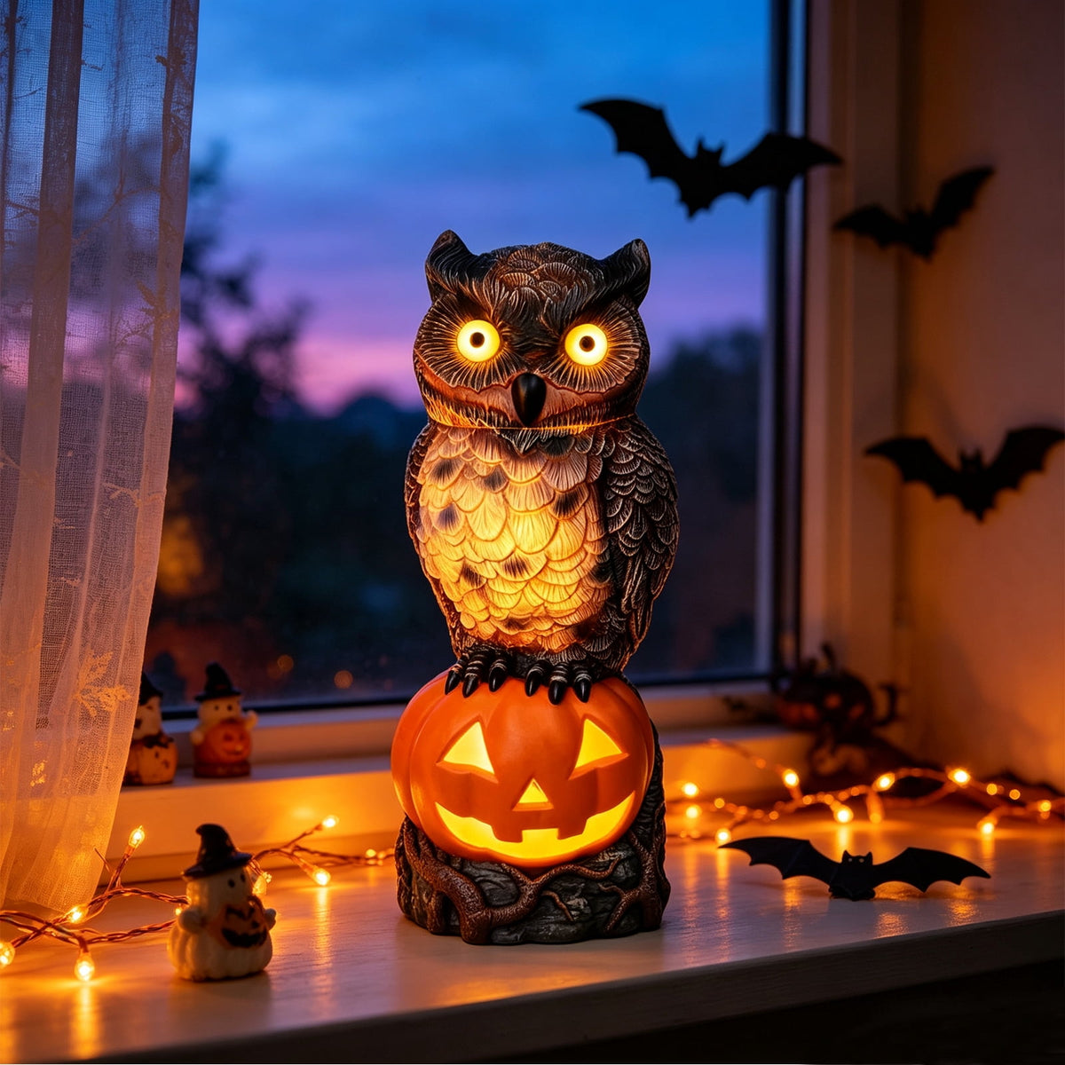 Clearance Halloween Giant Ground Breaking Skeleton Decor with LED Light-Up Moving Eyes, Scary Skull Stakes for Garden Lawn Holiday Party Decor