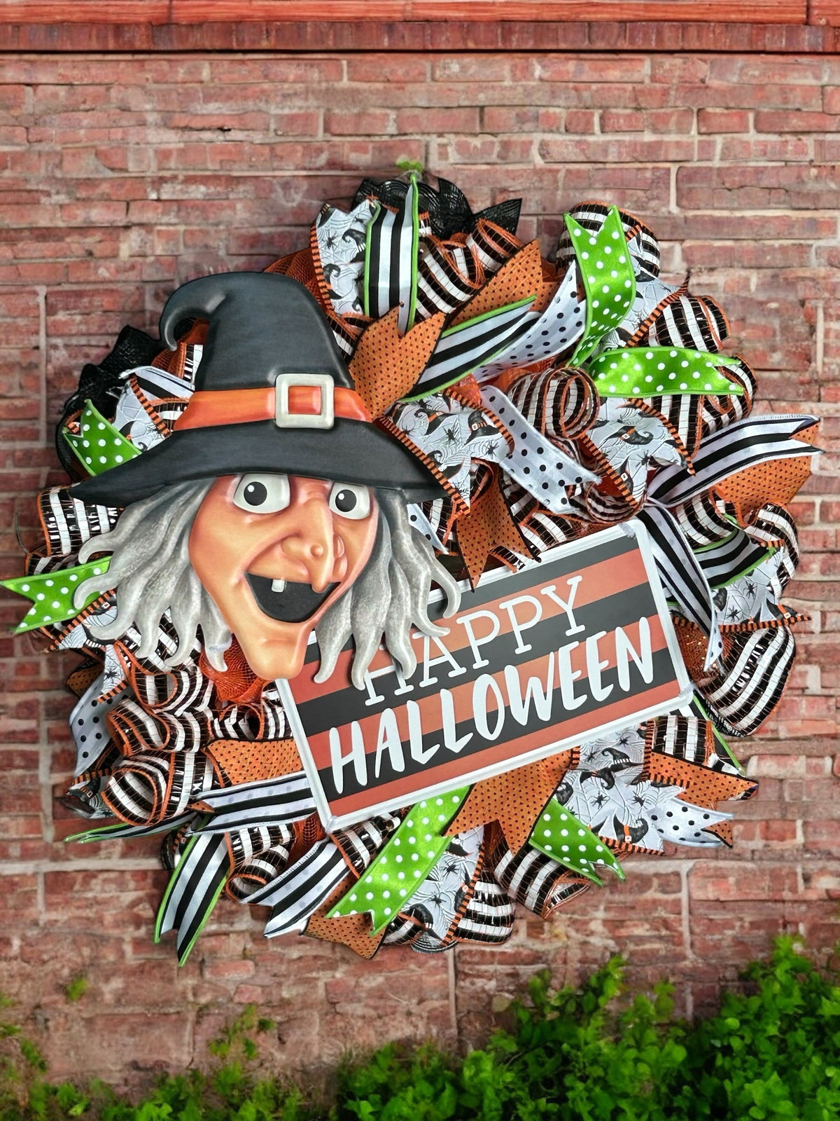 Happy Halloween Wreath, Witch Wreath, Halloween Decor