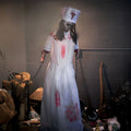 Haunted Hill Farm Life-Size Animatronic Convulsing Nurse by Tekky Halloween Decoration, 5.2-Ft.