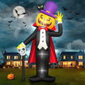 Kalolary 14FT Halloween Inflatable Pumpkin Vampire Outdoors Decoration, Blow Up Yard Decorations with Built-in LED Lights Giant Pumpkin Inflatable for Halloween Party Garden Lawn Outdoor Decor